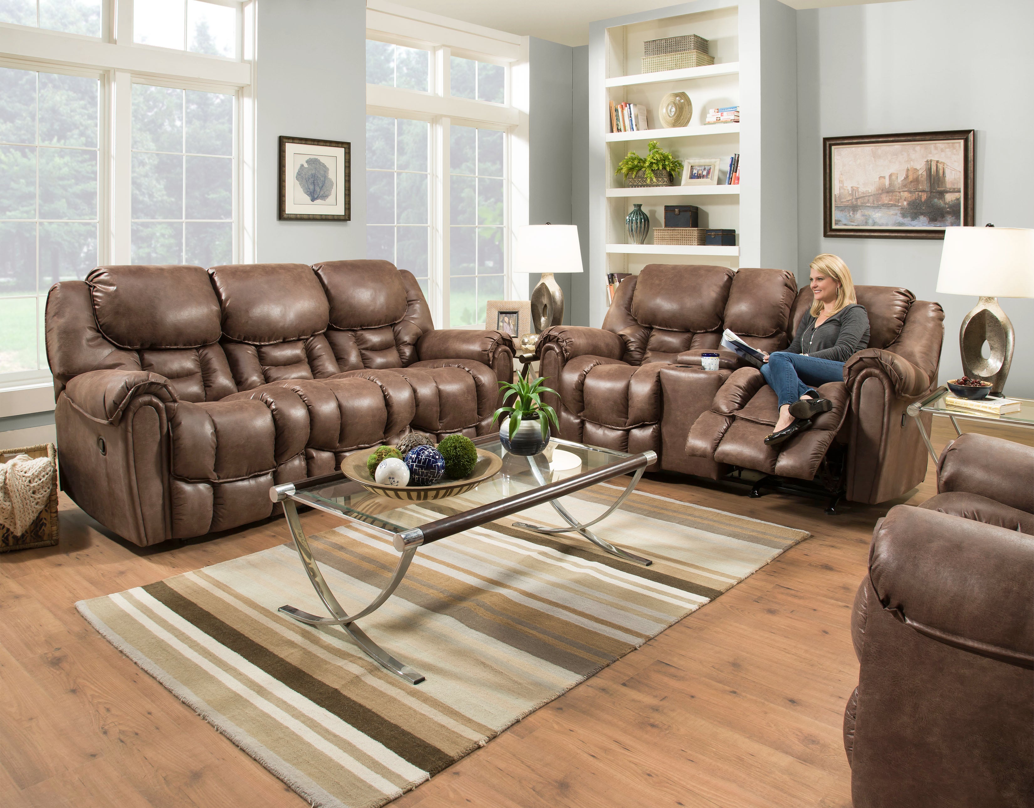 Del Mar Reclining Sofa- Mocha