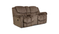 Del Mar Reclining Console Loveseat- Taupe