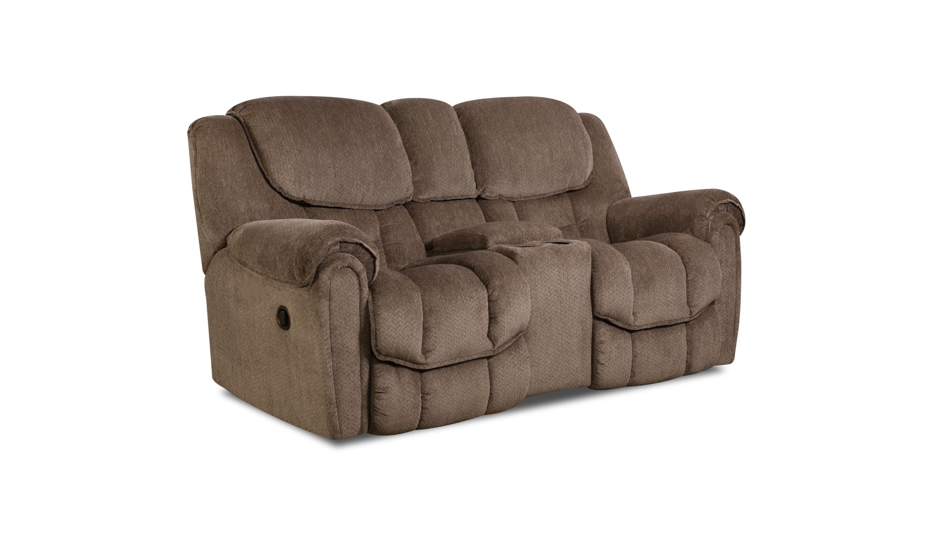 Del Mar Reclining Console Loveseat- Taupe