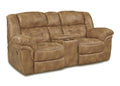 Frontier Reclining Console Loveseat-Almond