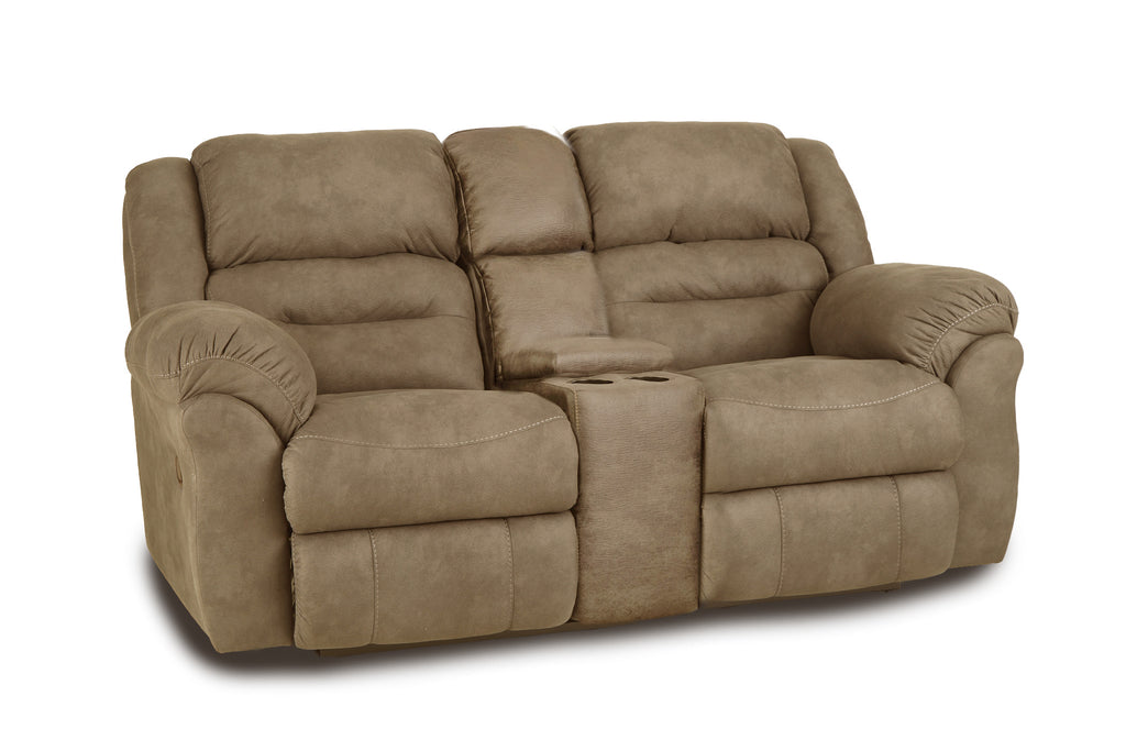 Gambler Console Loveseat-Truffle