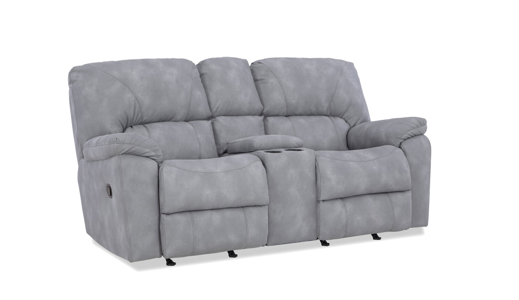 Rhino Console Reclining Loveseat- Grey