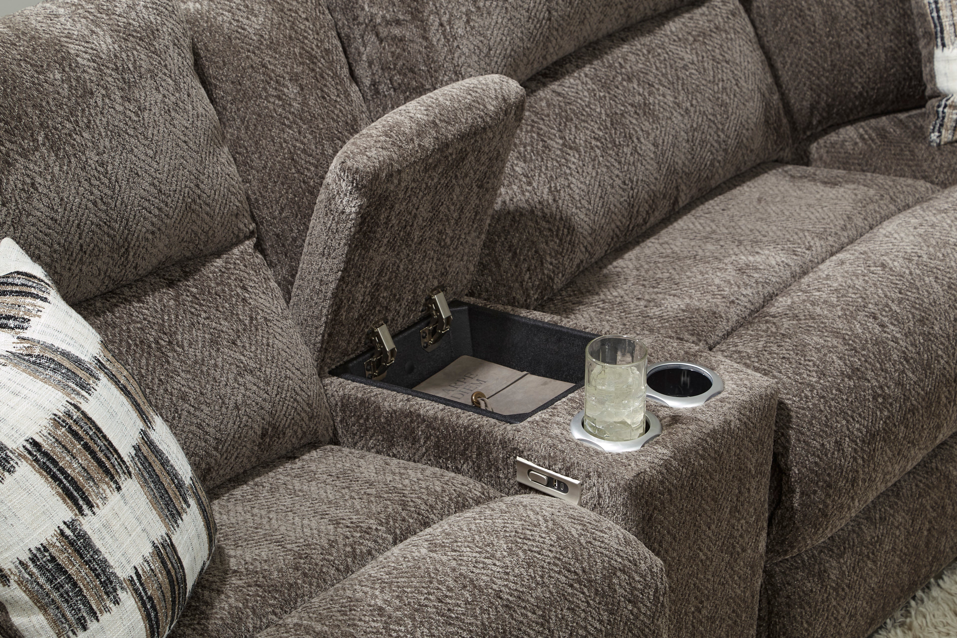 Frisco Reclining Sectional-Clove