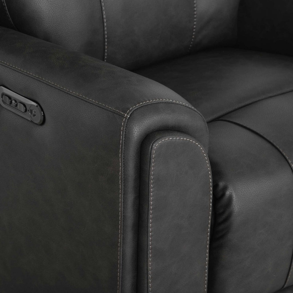 Argent Fabric Recliner-Duvall Slate