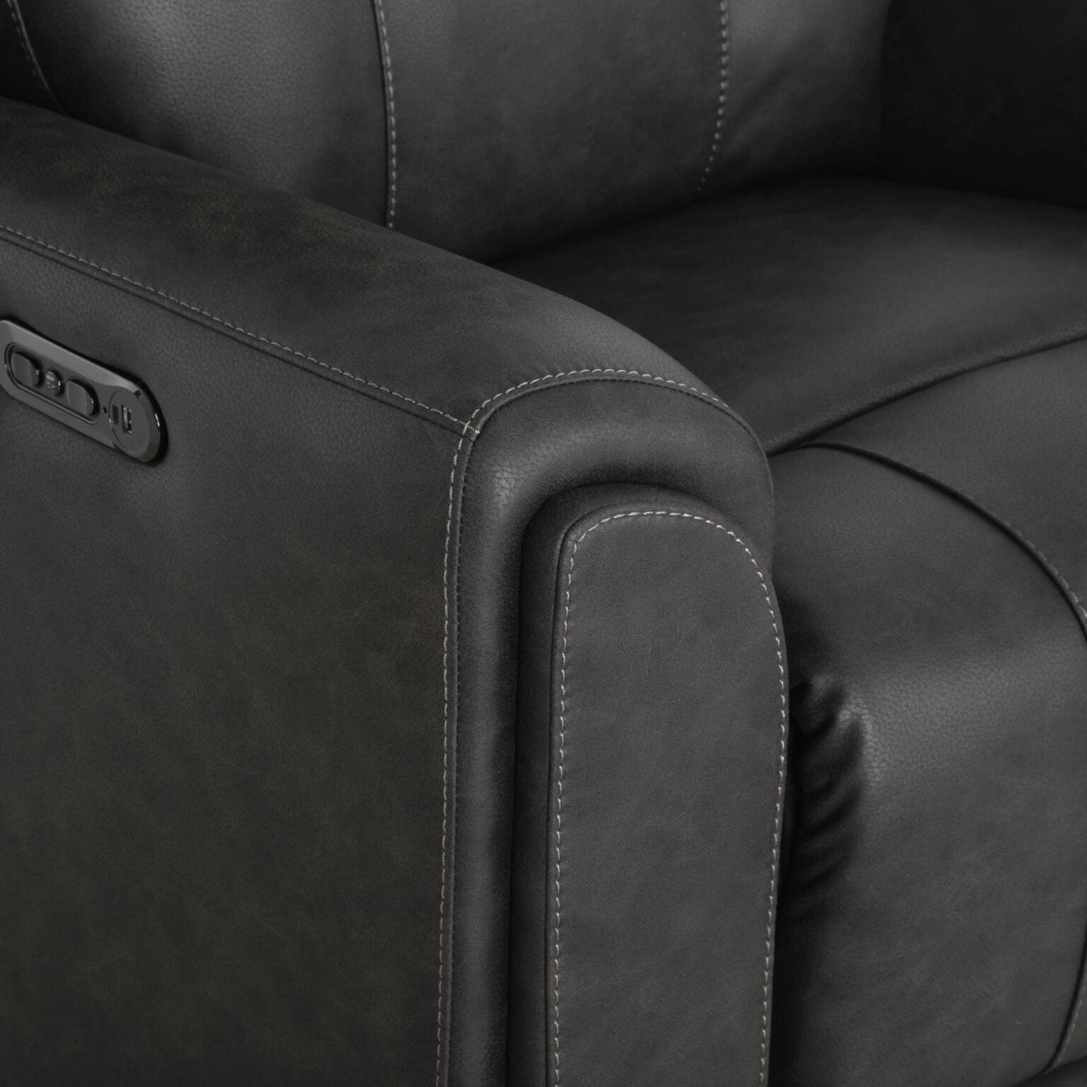 Argent Fabric Recliner-Duvall Slate
