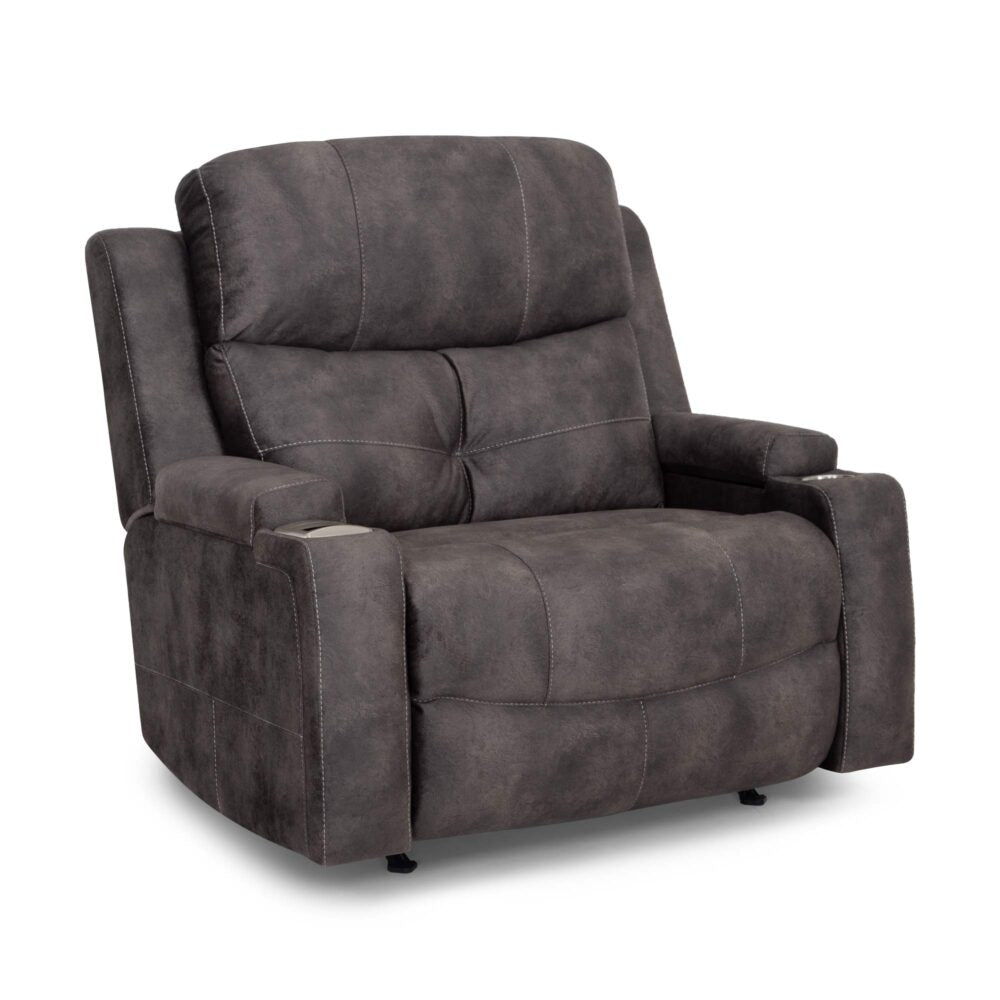 Arlington Fabric Recliner-Monroe Ebony