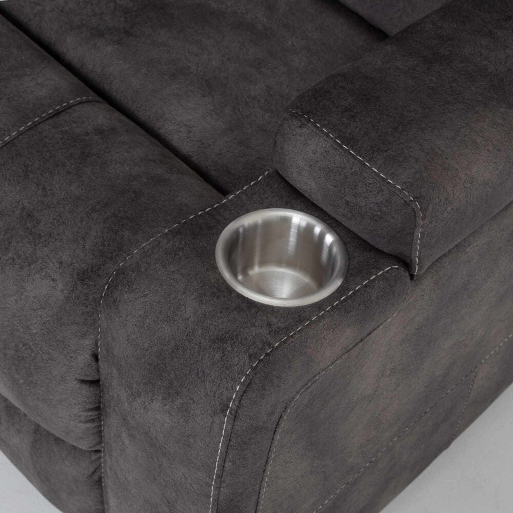 Arlington Fabric Recliner-Monroe Ebony