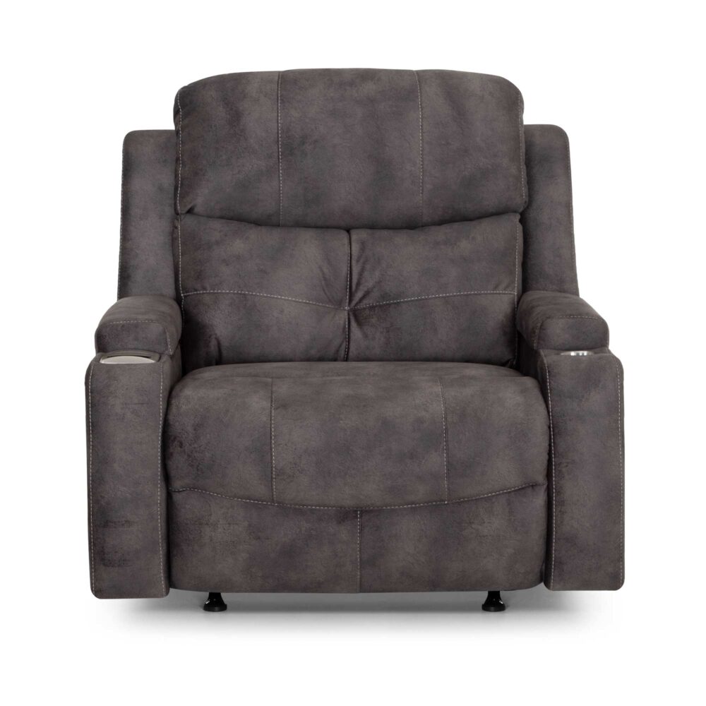 Arlington Fabric Recliner-Monroe Ebony
