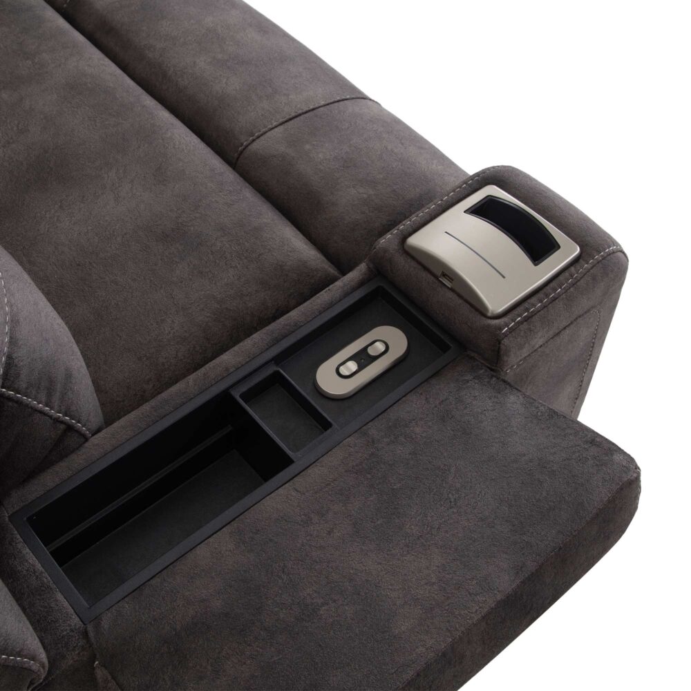 Arlington Fabric Recliner-Monroe Ebony