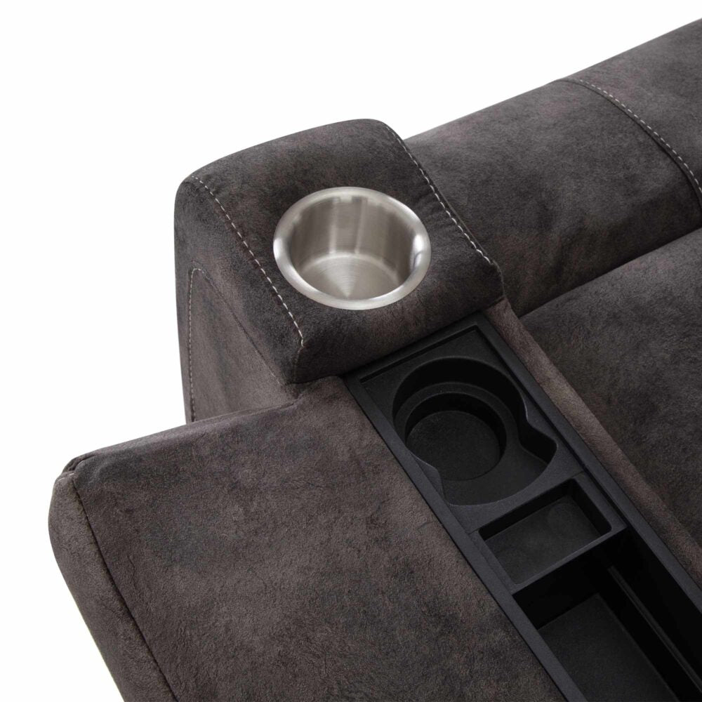Arlington Fabric Recliner-Monroe Ebony