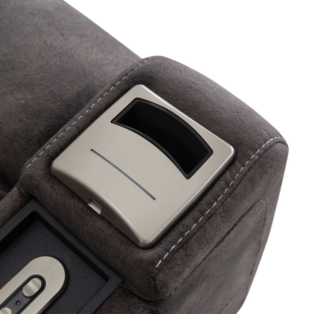 Arlington Fabric Recliner-Monroe Ebony