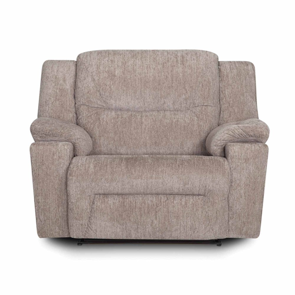York Fabric Recliner-Parker Stone