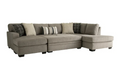Bri Pewter Sectional/Ottoman