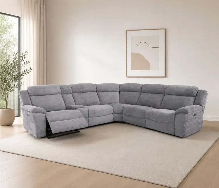 6 Piece Modular Sectional-Gray